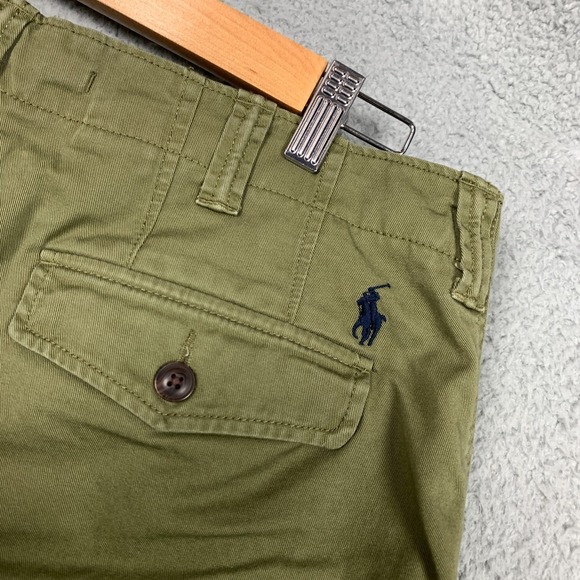 Polo Ralph Lauren Cargo Shorts Men's 33 Olive Green Heavyweight 9.5" Relaxed Fit - Picture 7 of 13